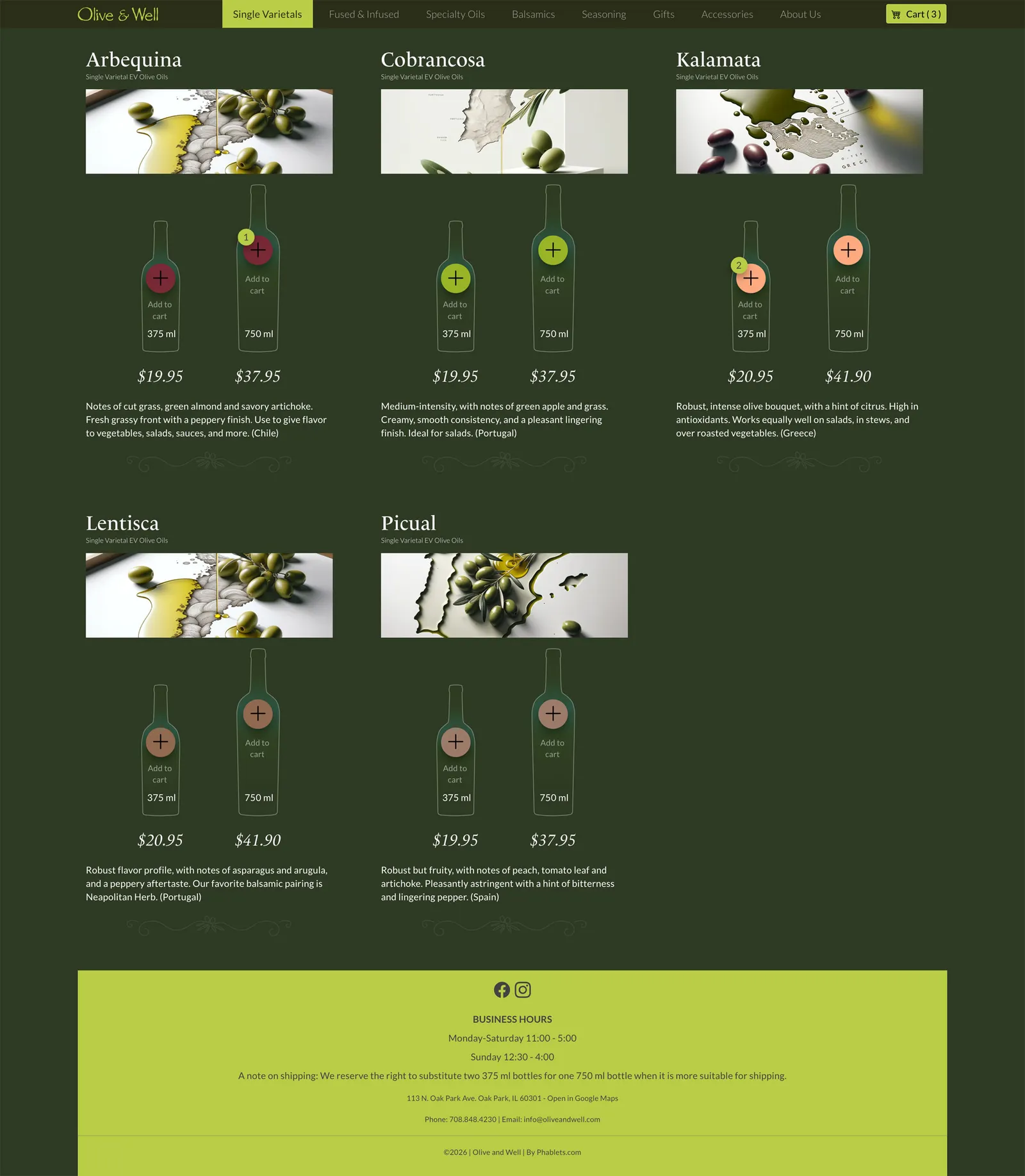 Olive & Well desktop 2